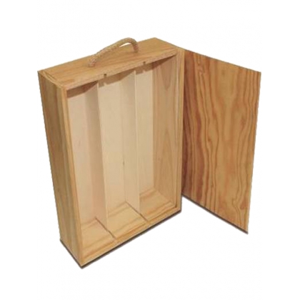 Wooden box for 3 bottles 1